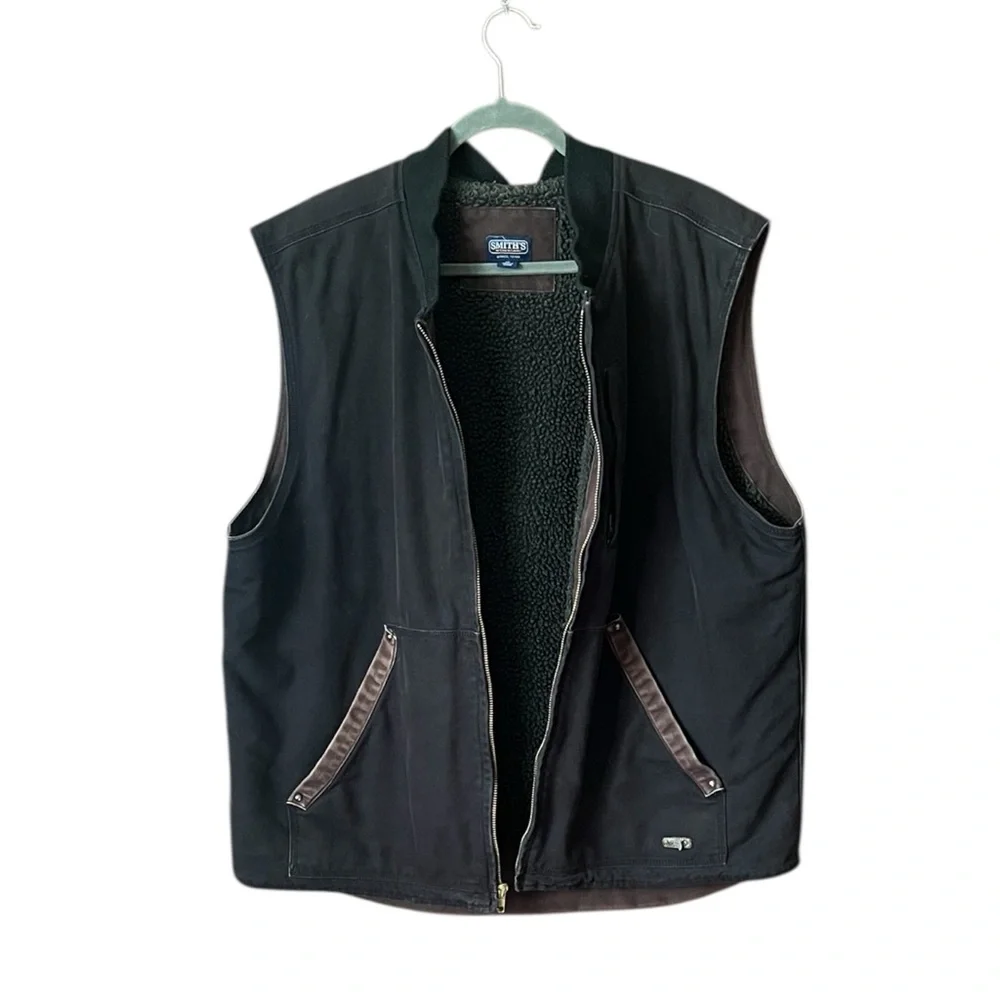 SMITH’S WORKWEAR Sherpa lined zip up vest. SZ. XL.